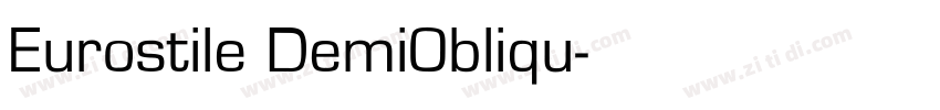 Eurostile DemiObliqu字体转换